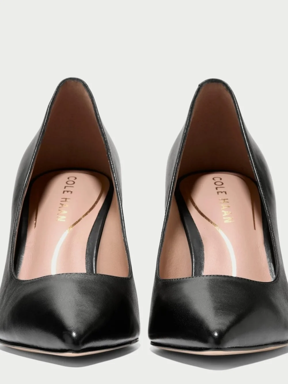 Cole Haan Black Leather Pointed-Toe Heel